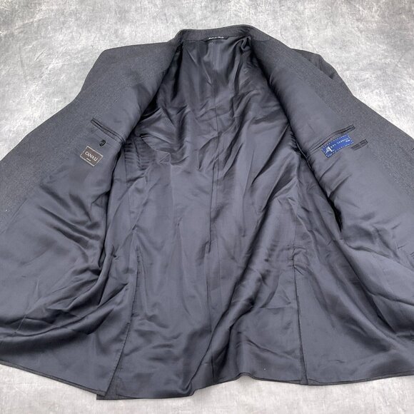 Canali Blazer Men 44 Gray Classic‎ Career Suit Jacket Pure Wool  Italy VTG - Picture 9 of 13